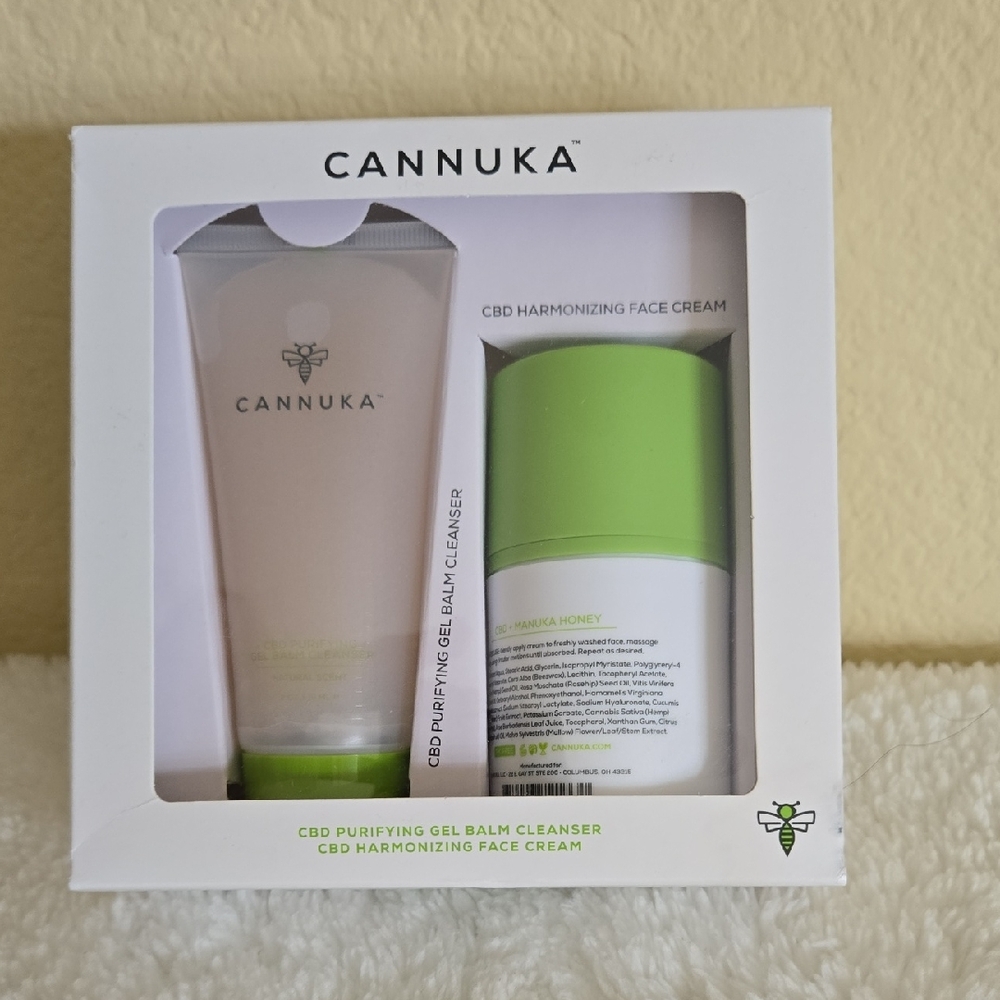 CBD Skincare Set - Green and White